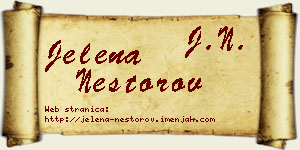 Jelena Nestorov vizit kartica